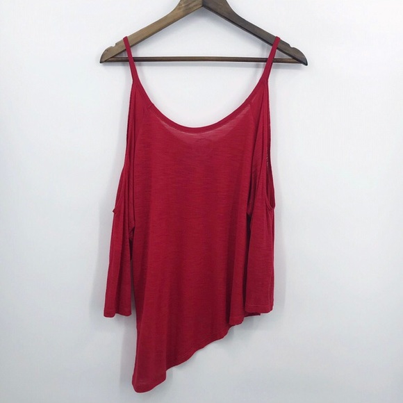 ✨HP✨ Blue Life Cold Shoulder Long Sleeve Tee Top - Picture 3 of 6